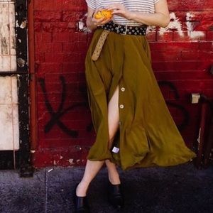 Madewell Broadway and Broome Silk Midi Skirt
